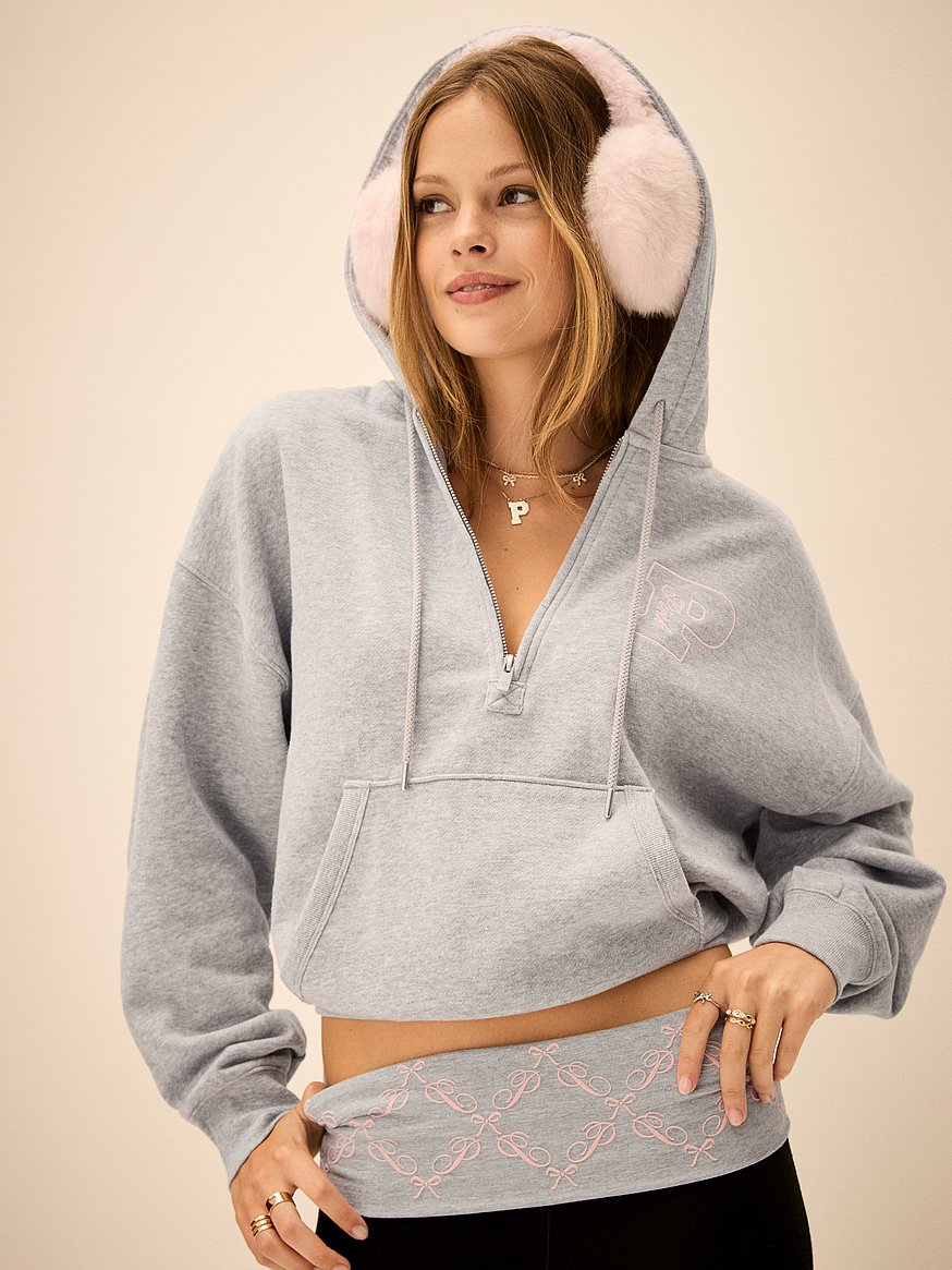 Kopen Campus Fleece™ hoody met korte rits, Vs GemêLeerd